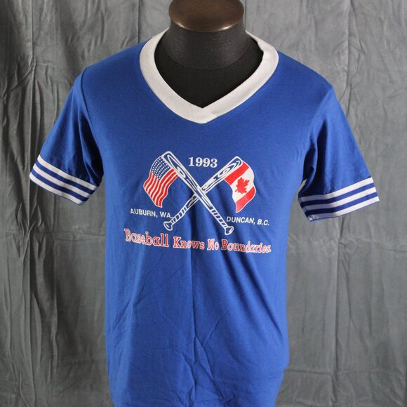 Vintage Graphic T-shirt - Cross Border Baseball 1993 - Men's Medium - Picture 1 of 8